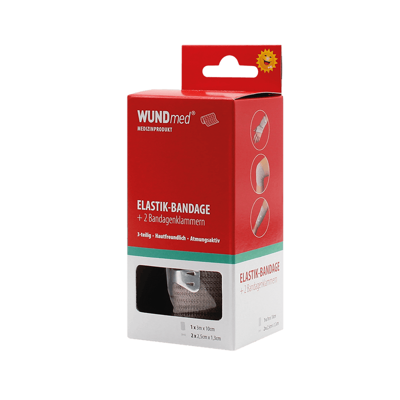 Elastik-Bandage + 2 Bandagenklammern