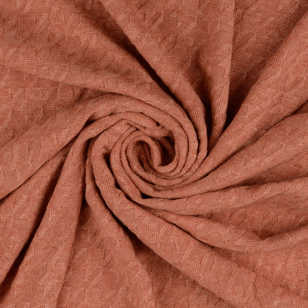 Strickstoff Hahnentritt apricot