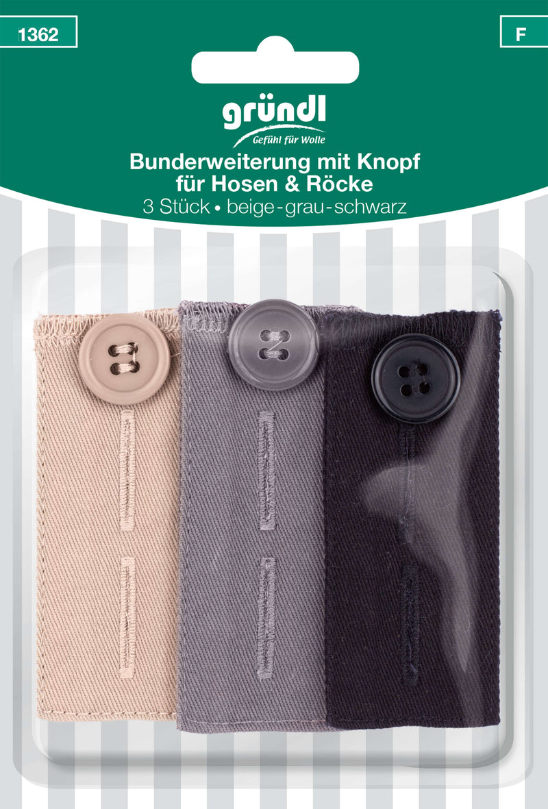 Bunderweiterung mit Knopf für Hosen + Röcke