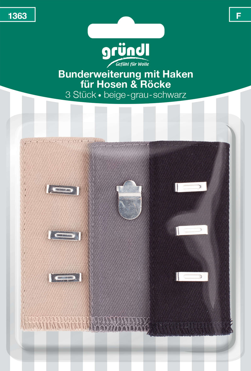Bunderweiterung für Hosen + Röcke mit Haken