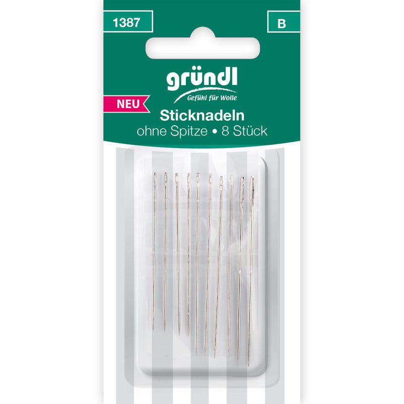 Sticknadeln ohne Spitze, 10 Nadeln, versch. Größen