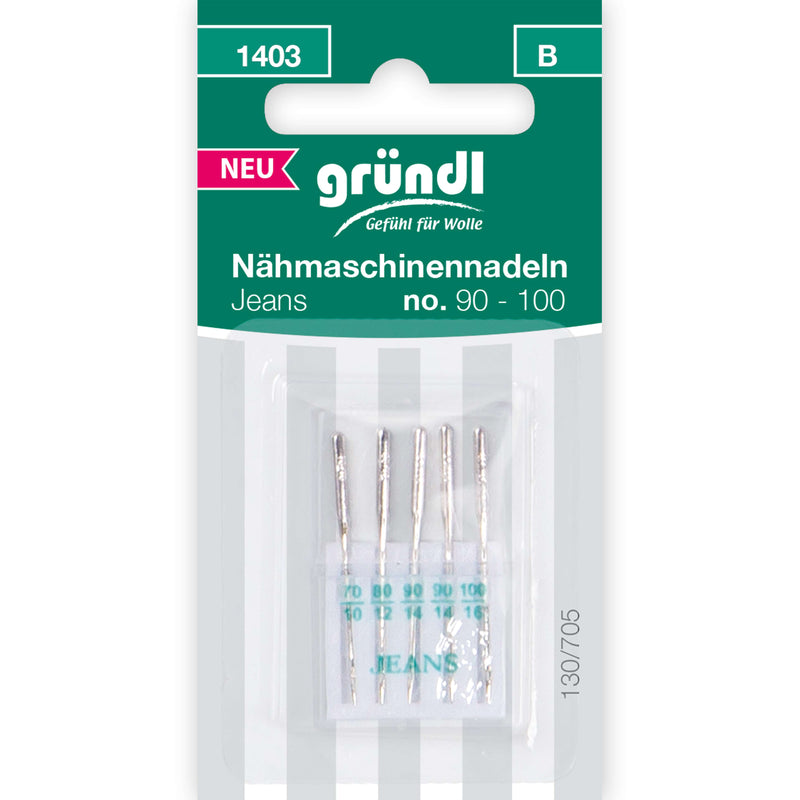 Nähmaschinennadeln Jeans, 5 Stück, No. 90 – 100