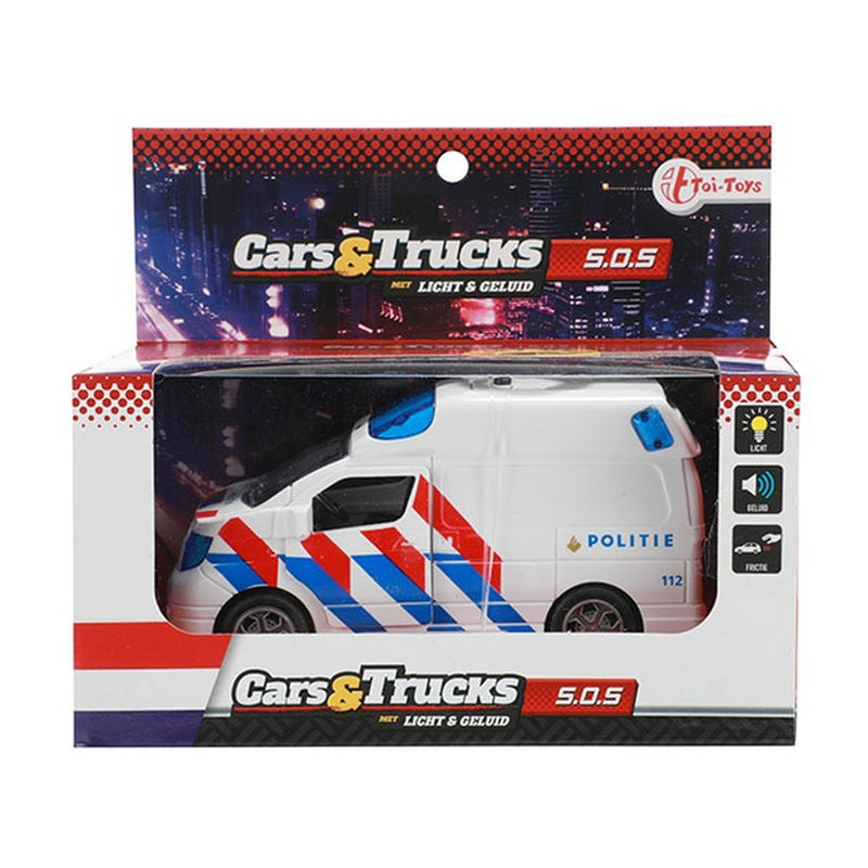 Polizeibus mit Rückzug, Licht und Ton