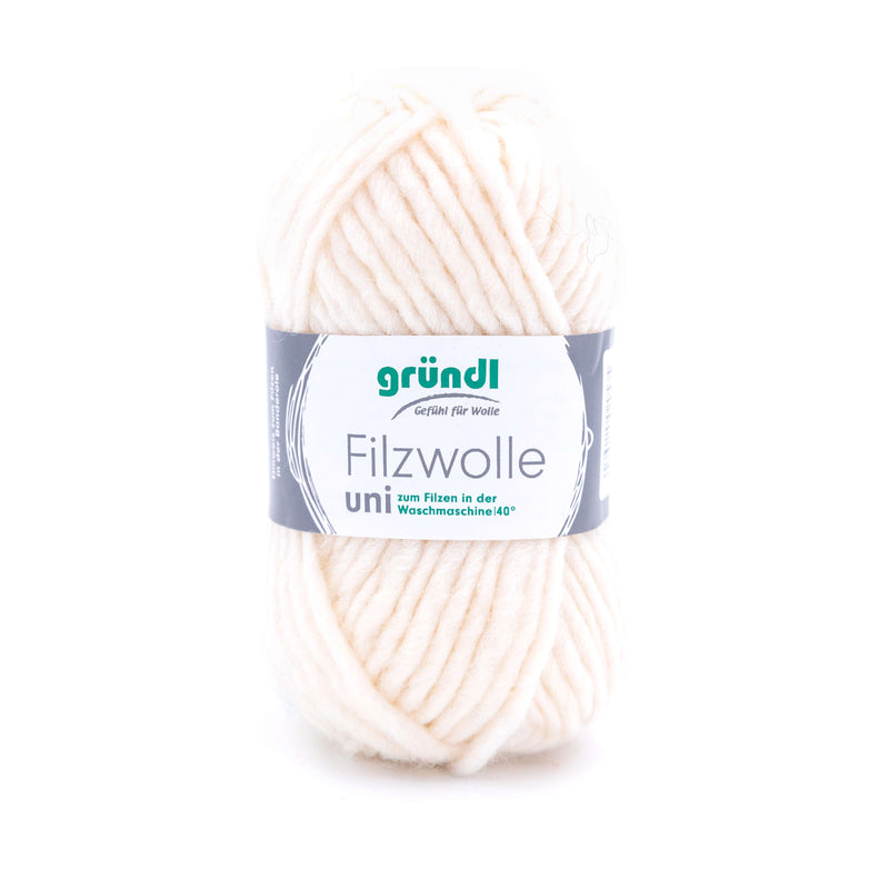 Handstrickgarn Filzwolle uni