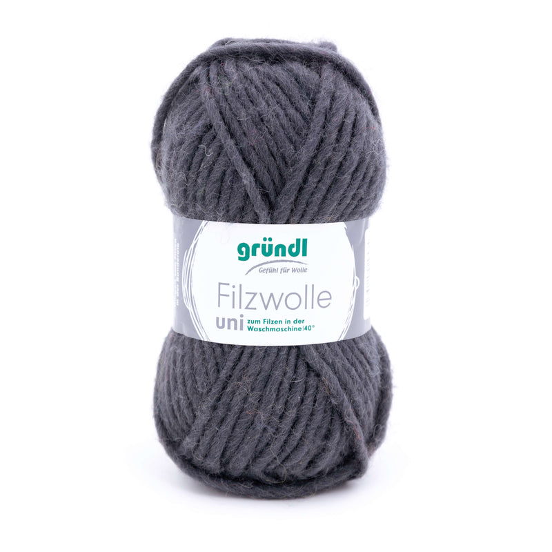 Handstrickgarn Filzwolle uni