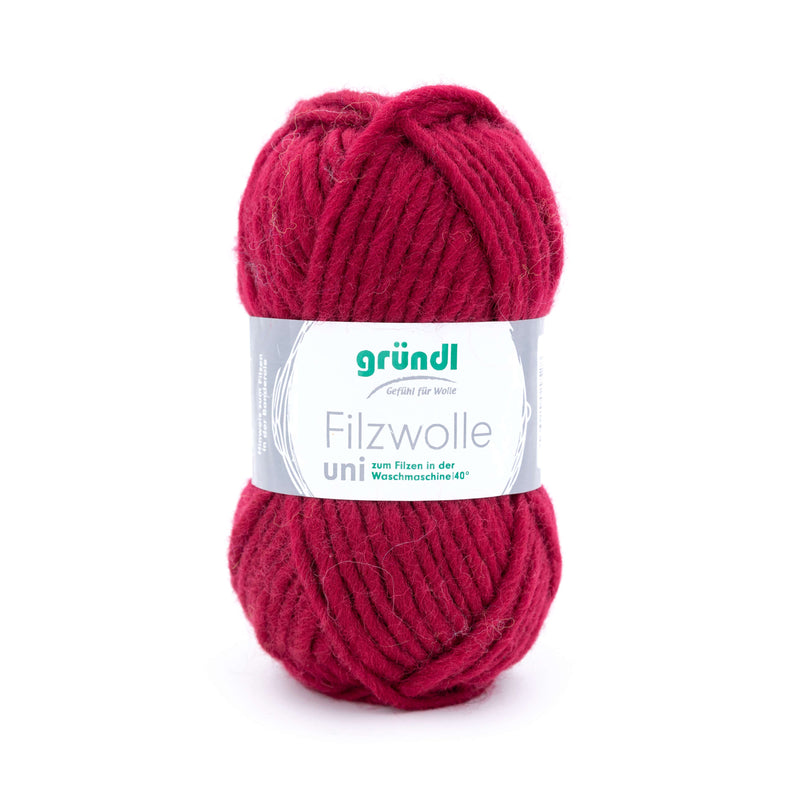 Handstrickgarn Filzwolle uni