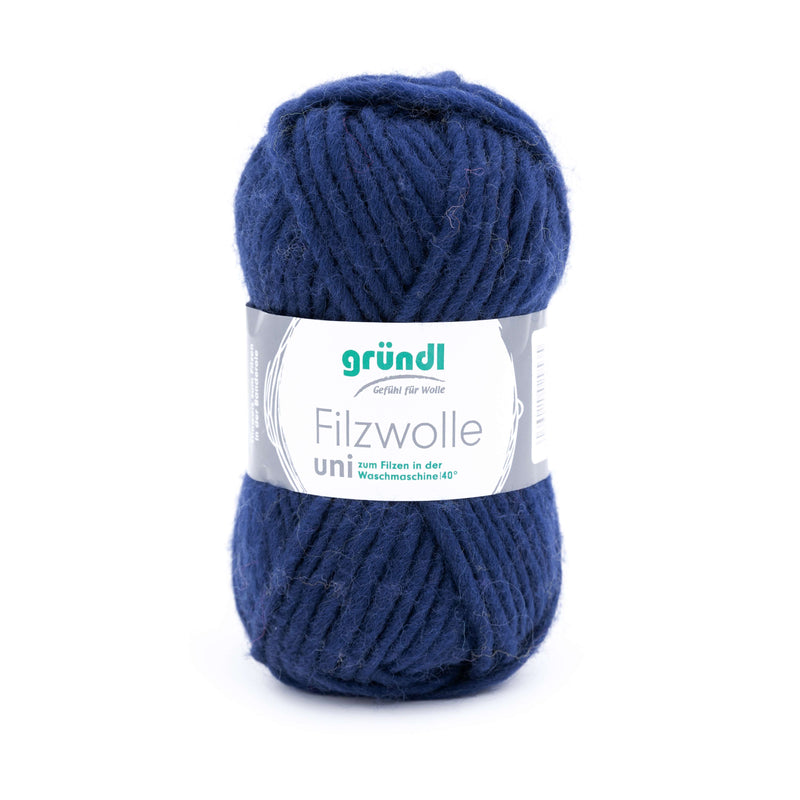 Handstrickgarn Filzwolle uni
