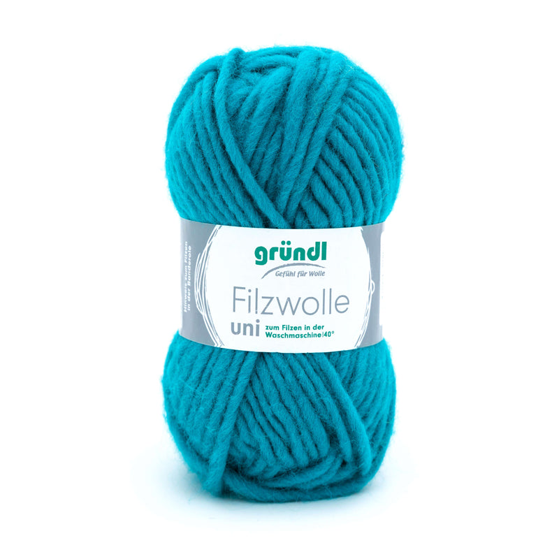Handstrickgarn Filzwolle uni