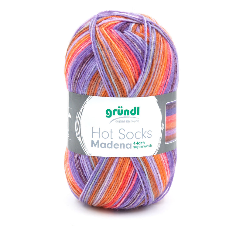 Handstrickgarn Hot Socks Madena 4-fach