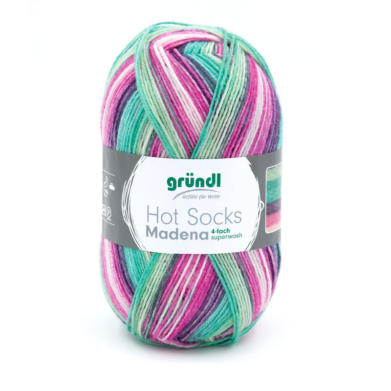 Handstrickgarn Hot Socks Madena 4-fach