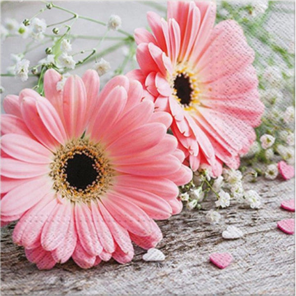Premium Servietten 'Gerbera' 20er 33x33cm