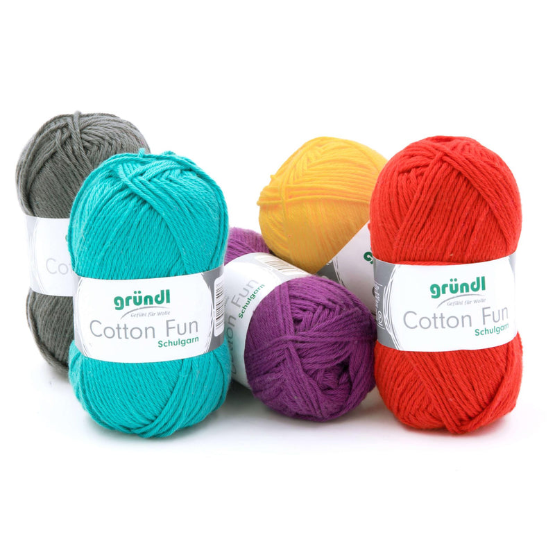 Handstrickgarn Cotton fun, Schulgarn